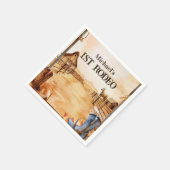 Rustic Cowboy Rodeo 1st Birthday Style スタンダードカクテルナプキン (角)