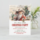 Rustic Cowboy Santa Christmas Party 招待状 (スタンド正面)
