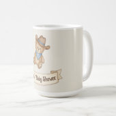 Rustic Cowboy Watercolor Boy Baby Shower コーヒーマグカップ (正面右)