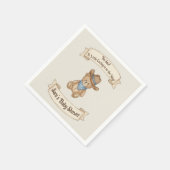 Rustic Cowboy Watercolor Boy Baby Shower Napkins スタンダードカクテルナプキン (角)