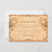 Rustic Cowgirl Bridal Shower サンキューカード (正面)