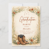 Rustic Cowgirl Graduation Party 招待状 (正面)