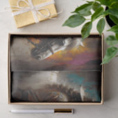 Rustic Cowgirl with White Horse Decoupage 薄葉紙 (ギフト)