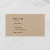 Rustic Craft beer brewery business card 名刺 (裏面)