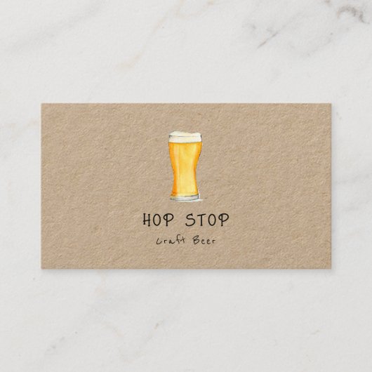 Rustic Craft beer brewery business card 名刺 (正面)