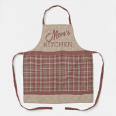 Rustic Cranberry, Dark Tan and White Plaid エプロン (正面)