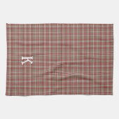 Rustic Cranberry, Dark Tan & White Plaid Kitchen  キッチンタオル (横)