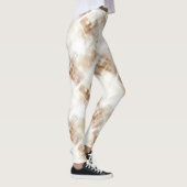 Rustic Cream Brown Stripes レギンス (右)