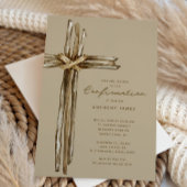 Rustic Cross Confirmation 招待状