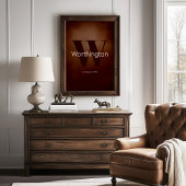 Rustic Custom Family Last Name Cowboy Decor ポスター