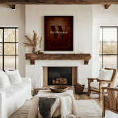 Rustic Custom Family Last Name Cowboy Decor ポスター