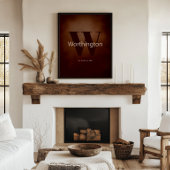 Rustic Custom Family Last Name Cowboy Decor ポスター