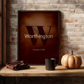 Rustic Custom Family Last Name Cowboy Decor ポスター