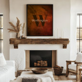 Rustic Custom Last Name Western Farmhouse ポスター