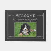 Rustic Custom photo family name welcome ドアマット (正面)