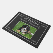 Rustic Custom photo family name welcome ドアマット (アングル)