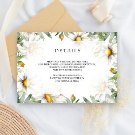 Rustic Daisies Floral Wedding Details エンクロージャーカード