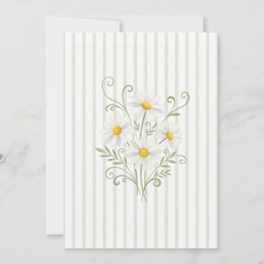 Rustic Daisy One Silly Goose First Birthday 招待状 (裏面)