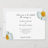 Rustic Daisy Summer Wedding Invitation 招待状 (裏面)