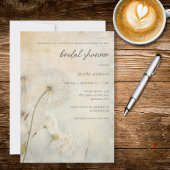 Rustic Dandelion Bridal Shower Invitation 招待状