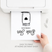 Rustic Date Jar Ideas Sign for Bridal Shower ポスター