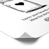 Rustic Date Jar Ideas Sign for Bridal Shower ポスター (角)