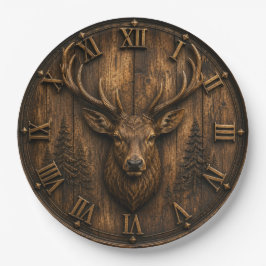 Rustic Deer 3D Stag Head Cabin Decor ペーパープレート