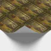 Rustic Deer Hunting Cabin Forest Signature Name ラッピングペーパー (角)