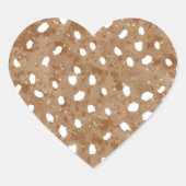 Rustic Deer Print, Woodland Forest Pattern  ハートシール (正面)