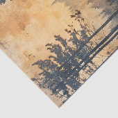 Rustic Deer Silhouette of Deer on Forest Trail 薄葉紙 (詳細)