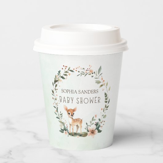 Rustic Deer-Themed Baby Shower 紙コップ (正面)