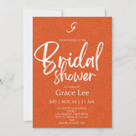Rustic Denim Bridal Shower Invitation 招待状