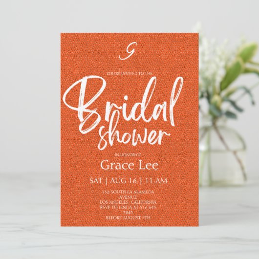 Rustic Denim Bridal Shower Invitation 招待状 (スタンド正面)