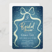 Rustic Denim Bridal Shower Invitation 招待状 (正面/裏面)
