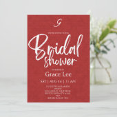 Rustic Denim Bridal Shower Invitation 招待状 (スタンド正面)