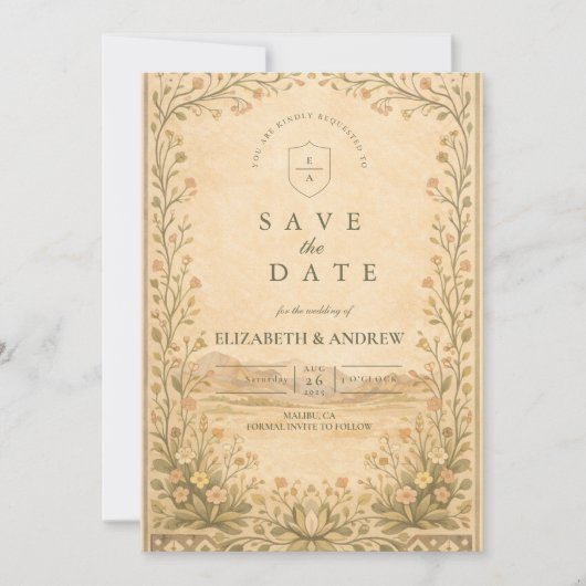 Rustic Desert Botanical Celebration セーブザデート (正面)