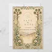 Rustic Desert Botanical Wedding セーブザデート (正面)