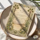 Rustic Desert Botanical Wedding 出欠カード