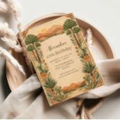 Rustic Desert Florals Birthday 招待状