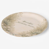 Rustic Desert Meadow Birthday ペーパープレート (アングル)