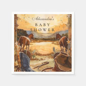 Rustic Desert Rodeo Baby Shower スタンダードカクテルナプキン (正面)