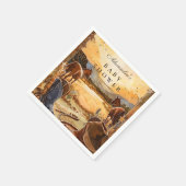 Rustic Desert Rodeo Baby Shower スタンダードカクテルナプキン (角)