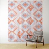 Rustic Diamond Geometric in Terracotta and Blue タペストリー (インサイチュ)