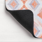 Rustic Diamond Geometric in Terracotta and Blue マウスパッド (コーナー)