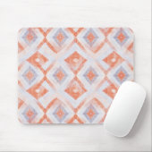 Rustic Diamond Geometric in Terracotta and Blue マウスパッド (マウス)