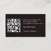 Rustic Diamond Plate Tradesman QR Code Template  名刺 (裏面)