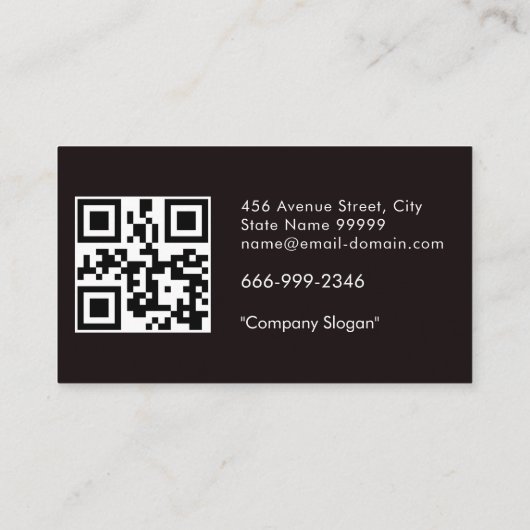 Rustic Diamond Plate Tradesman QR Code Template  名刺 (裏面)