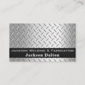 Rustic Diamond Plate Tradesman QR Code Template  名刺 (正面)