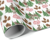 Rustic Donkey Christmas Wrapping Paper ラッピングペーパー (ロールコーナー)