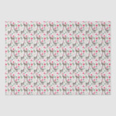 Rustic Donkey Floral Pink Tissue Paper 薄葉紙 (正面)